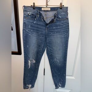 GAP Women's Distressed Skinny Jeans - Classic Blue